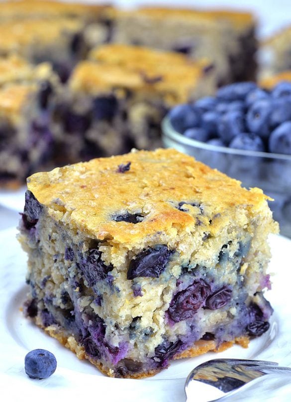 Healthy Yogurt Oat Blueberry Breakfast Cake Homemade Breakfast Cake