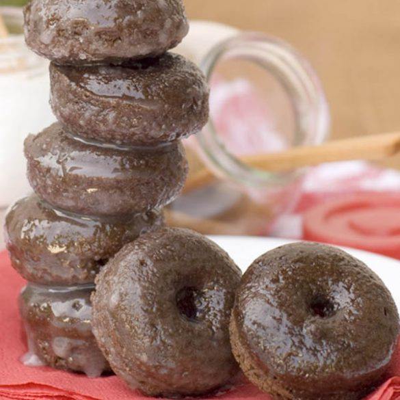 Lemon Glazed Chocolate Donuts
