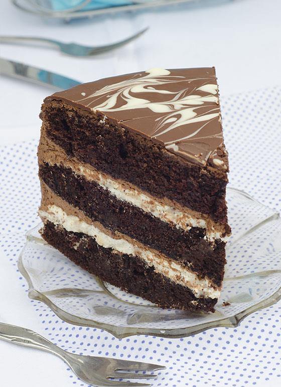 Tuxedo Cake Easy Chocolate Cake Recipe With White Dark Chocolate