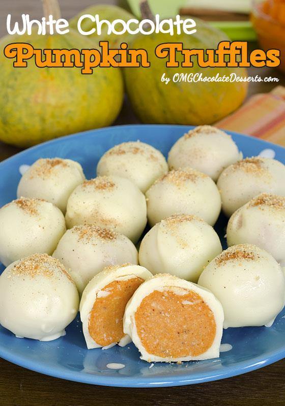 White Chocolate Pumpkin Truffles | Easy Pumpkin Dessert