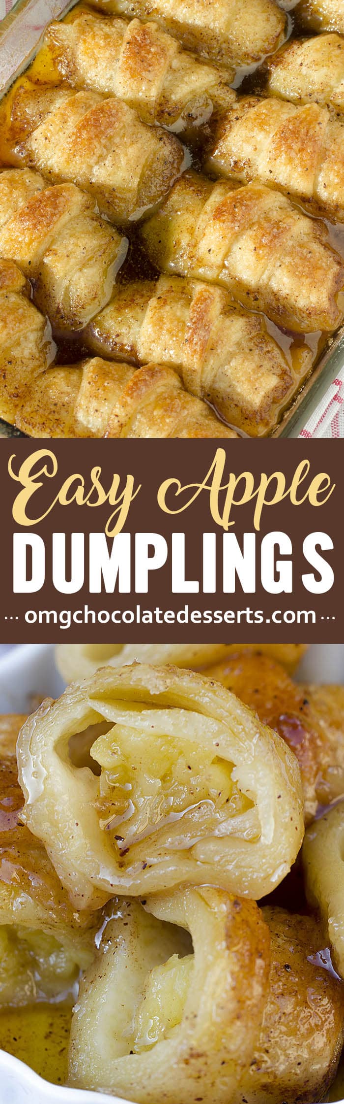 These Easy Country Apple Dumplings are soft and gooey on the bottom, but crispy on top, and they taste like apple pie.
