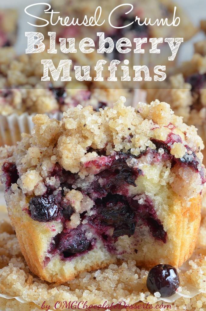 Blueberry Muffins With Streusel Crumb Topping