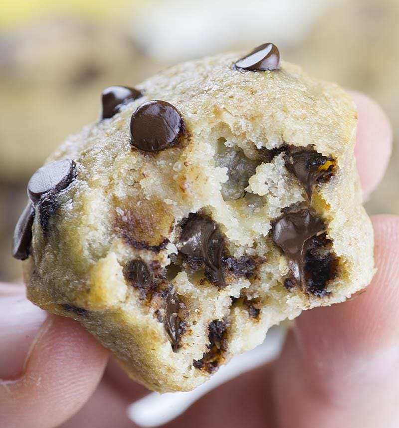 Big Chocolate Chip Banana Muffin full of chocolate chips!