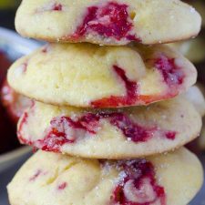 Strawberry Cookies With White Chocolate Chunks-image