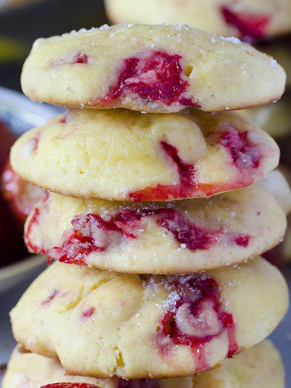 Cream Cheese Strawberry Cookies