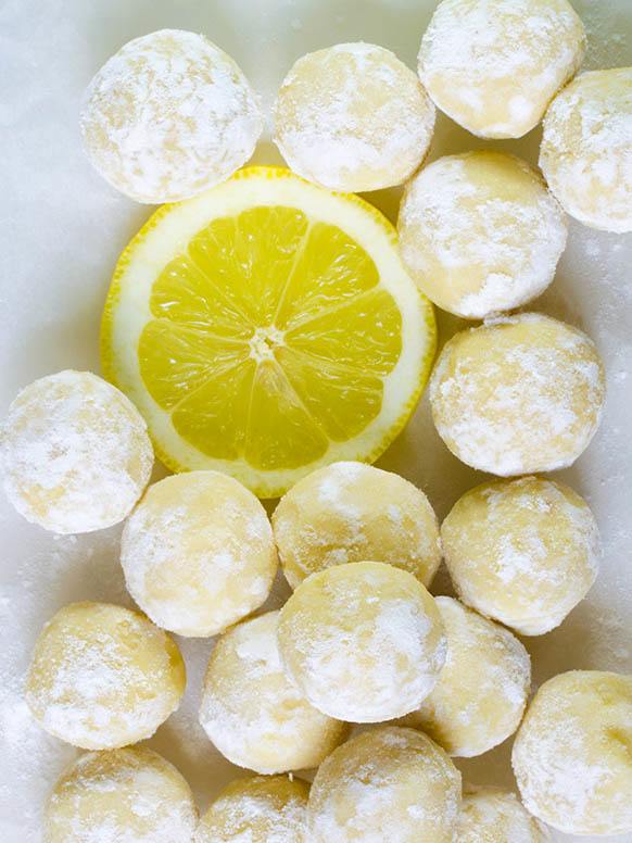 Lemon Truffles on the table