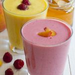 Image of raspberry and peach smoothies