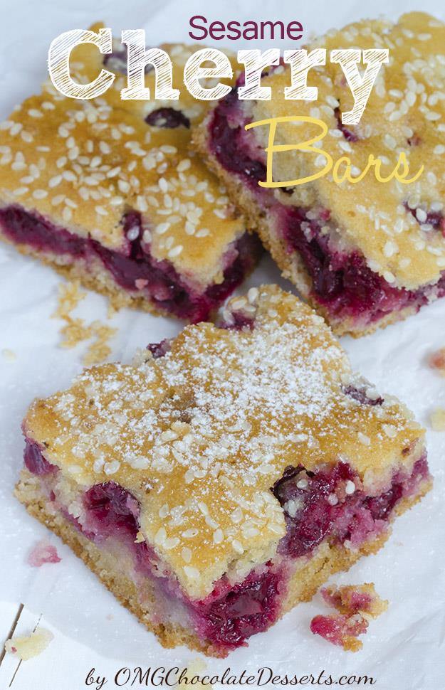 Easy Cherry Bars OMG Chocolate Desserts