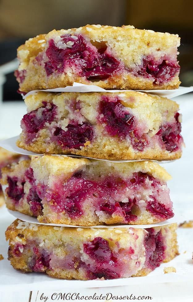 Easy Cherry Bars | Summer Dessert Bar Recipe Made with Fresh Cherries