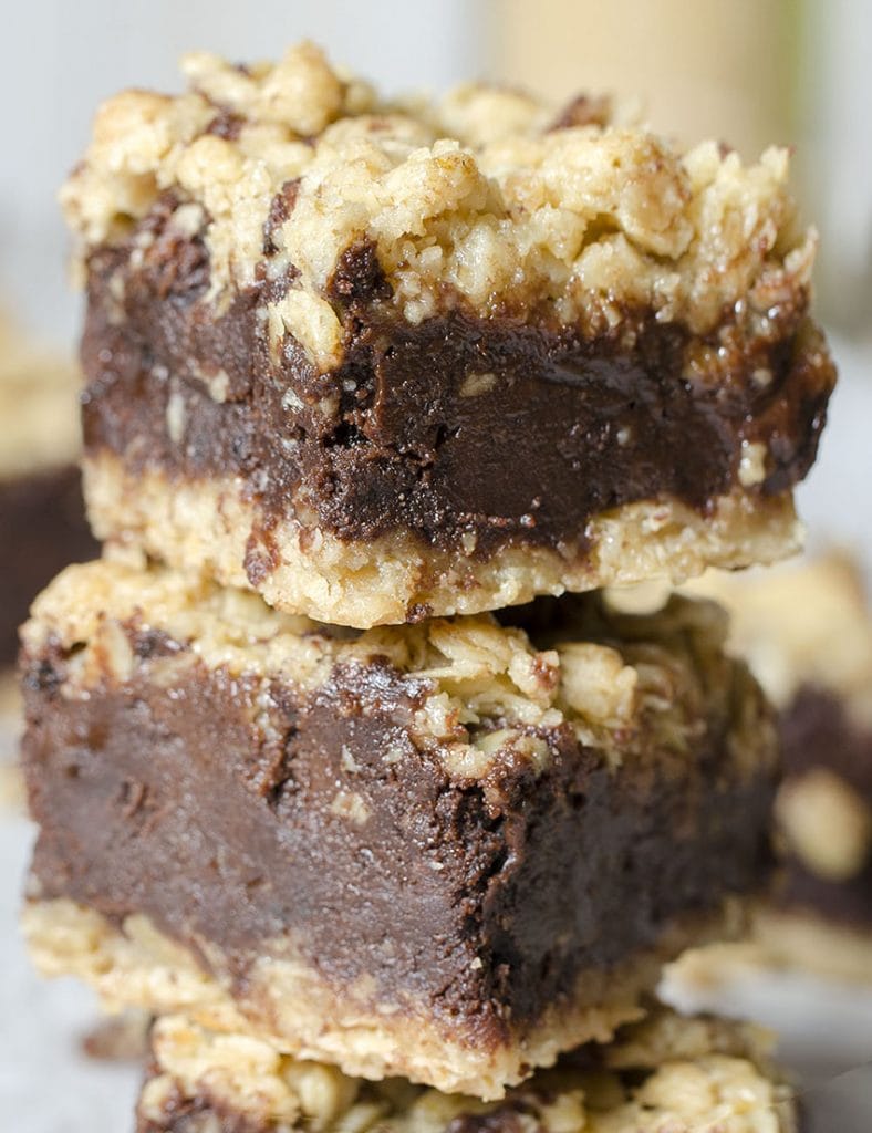 The bars are super moist, buttery, loaded with oats, chocolate and sweet wonderment.