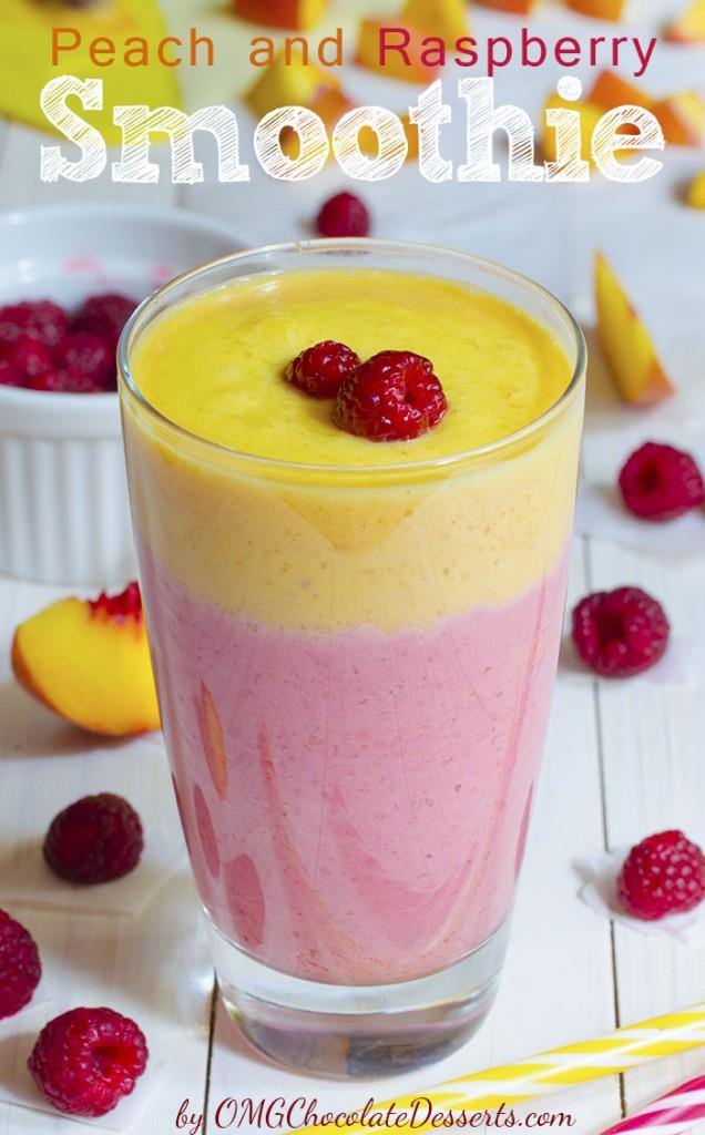 Peach and Raspberry Smoothie