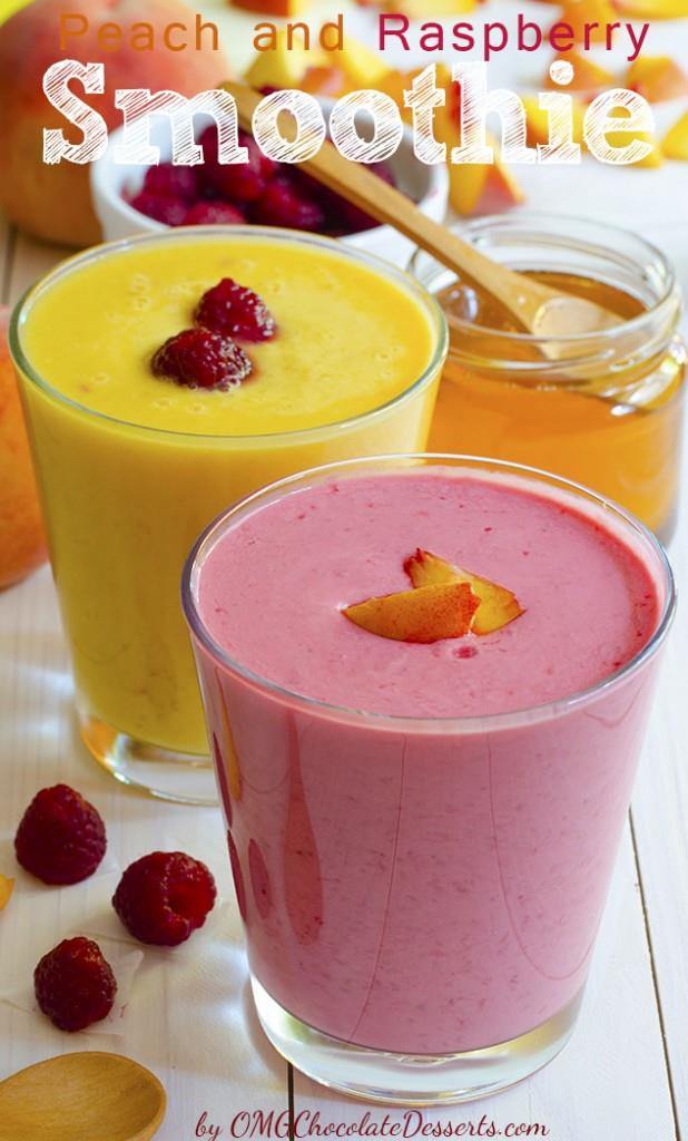 Peach and Raspberry Smoothie