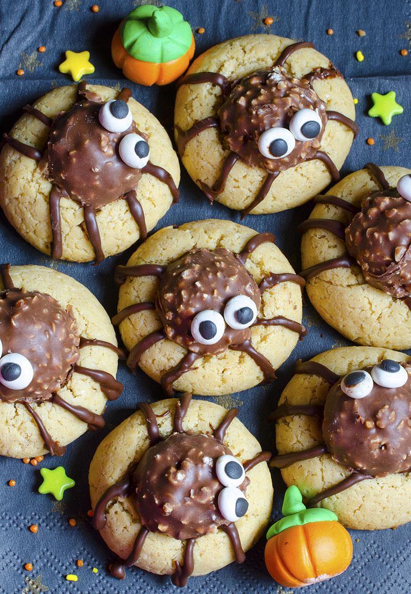 Spider Cookies | Halloween Sugar Cookies Made with Chocolate Truffles