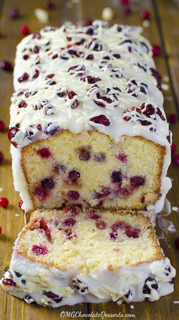 Christmas Cranberry Pound Cake - OMG Chocolate Desserts