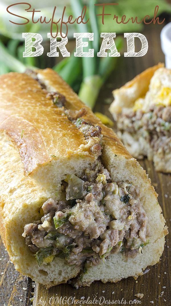 Stuffed French Bread Easy OvenBaked Cheesesteak Sandwich Recipe