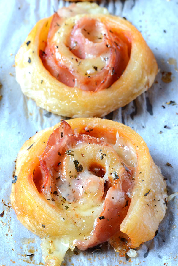 Ham and Cheese Rolls | Ham and Cheese Pizza Bites Appetizer Recipe