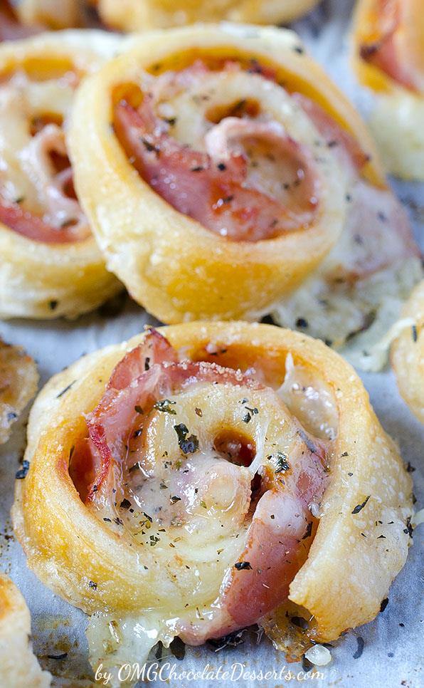 Ham and Cheese Rolls - OMG Chocolate Desserts