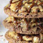 Stack of German Chocolate Brownie Cookies