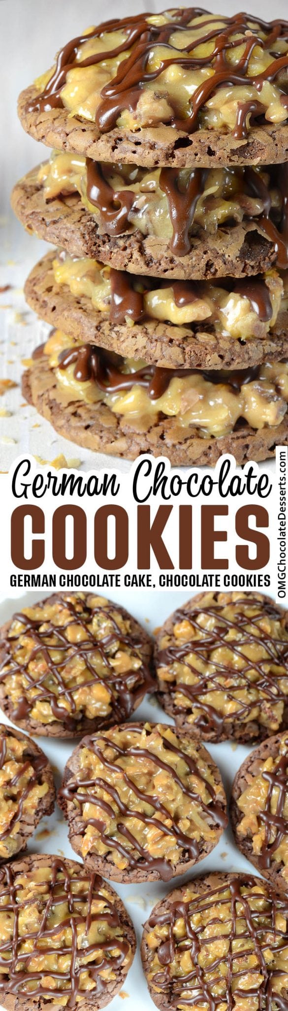 German Chocolate Brownie Cookies | Rich Chocolate Cookies