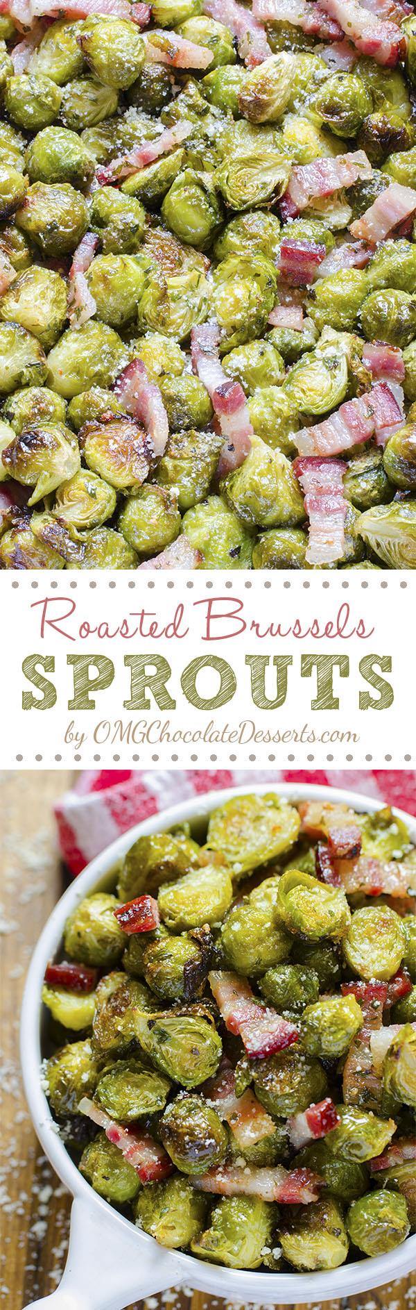 Quick, healthy and at the same time, a dish that will keep you “full” for a long time?! If you think that this is an impossible combination, try Roasted Brussels Sprouts with fried pieces of bacon and parmesan. It will for sure become a dish you will often go back to!!!
