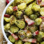 Bowl of roasted brussels sprouts
