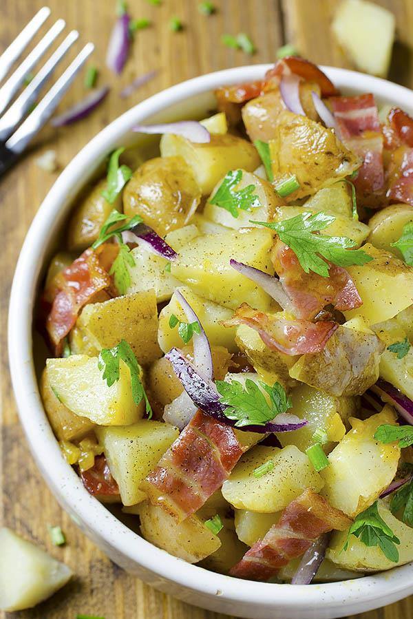 If you are thinking about something ideal to go with your BBQ, fried chicken or hamburgers, German Potato Salad is something just perfect to think about.