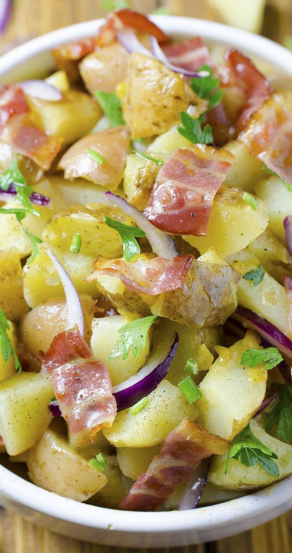 German Potato Salad Homemade Potato Salad Recipe With Bacon Bits