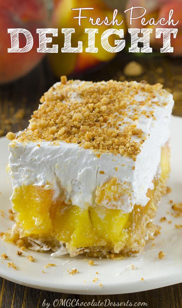 Peaches and Cream Pie - OMG Chocolate Desserts