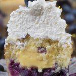 Image of a Blueberry Cupcake with Lemon Curd Filling