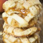 Stacked caramel apple pie cookies