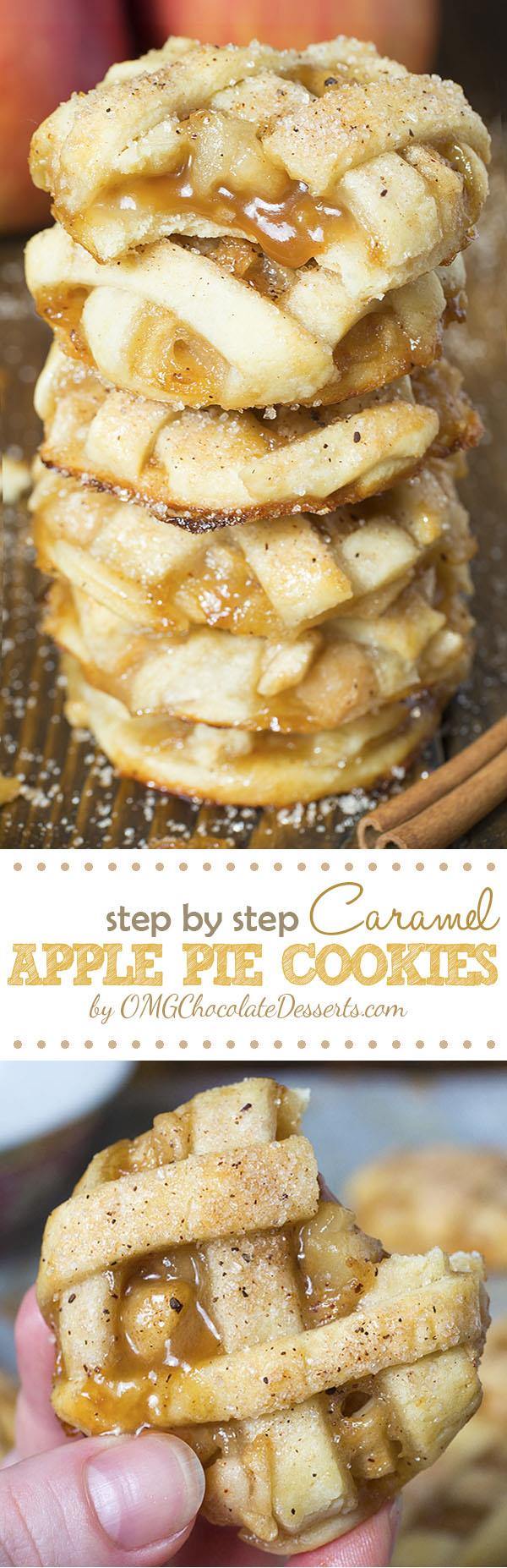 Apple Pie Cookies Mini Homemade Caramel Apple Pie Cookies Recipe