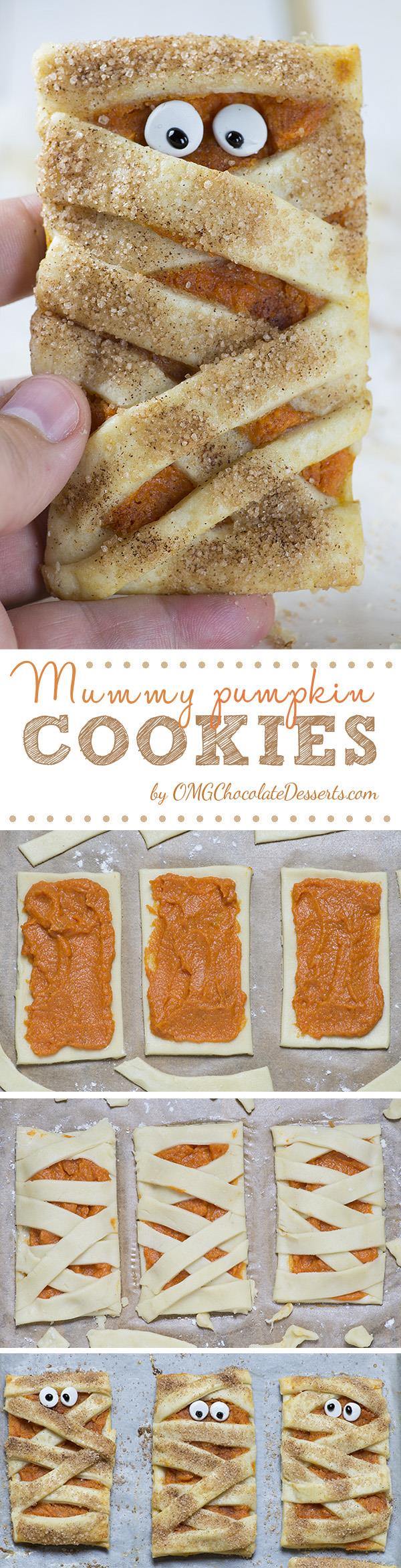 If you want a beautiful treat in the shape of frightening mummies for the upcoming Halloween, then these Mummy Pumpkin Cookies will be as much about fun as about taste.