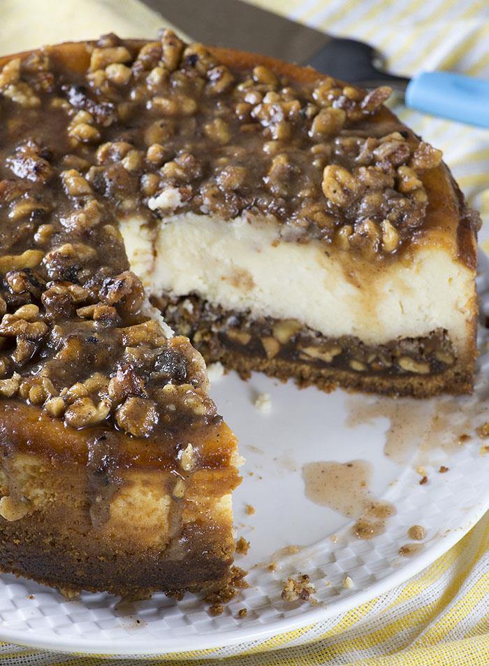 Pecan Pie Cheesecake | Thanksgiving Pie Recipe with Cheesecake Filling