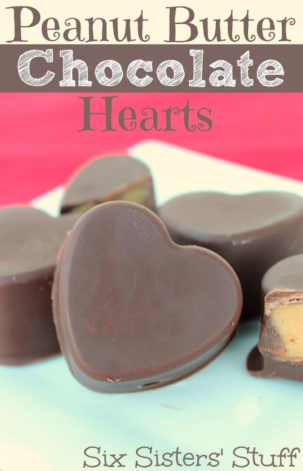 Peanut Butter Chocolate Hearts