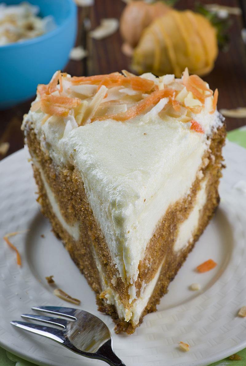 Carrot Cake Cheesecake | An Easter Dessert With Cream Cheese Frosting