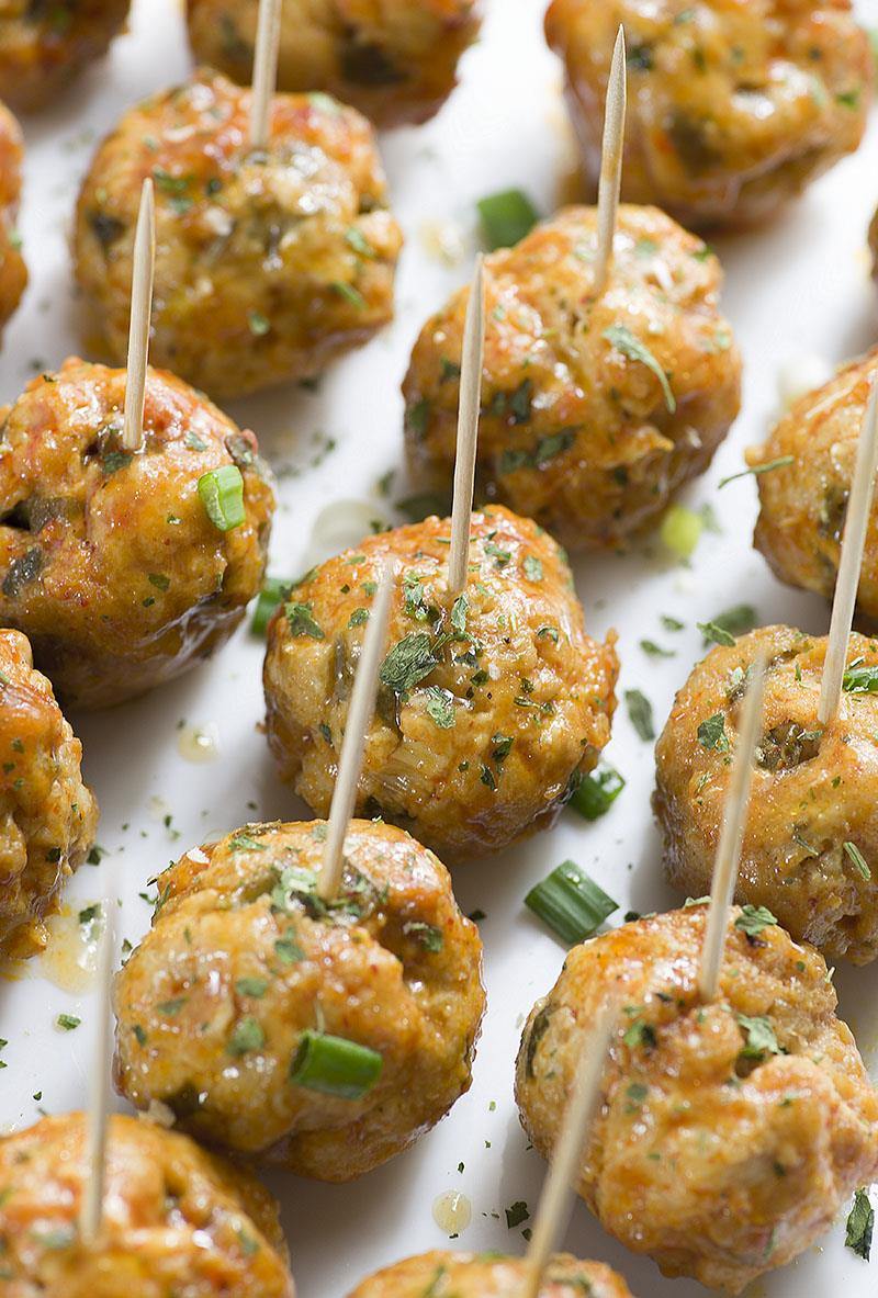 Buffalo Chicken Meatballs | Homemade Ground Chicken ...