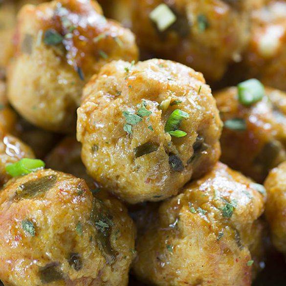 Buffalo Chicken Meatballs Homemade Ground Chicken Meatball Recipe