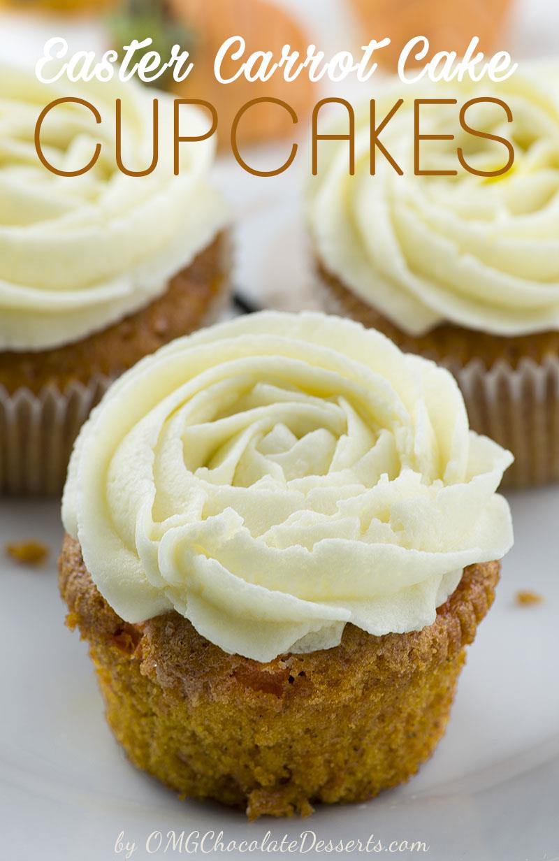 Carrot Cake Cupcakes | Easter Cupcake Recipe & Cream Cheese Frosting