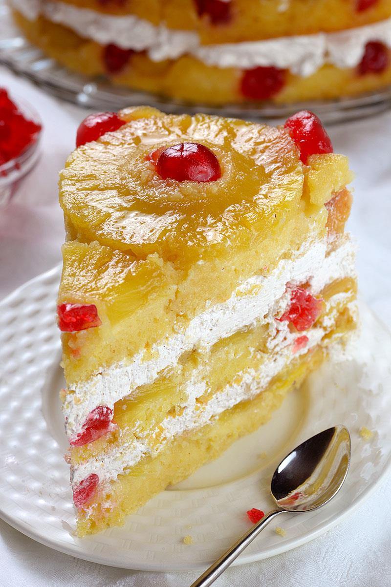 Pineapple Upside Down Cake - Triple the glaze and triple the pineapple and you’ve got a whole new world of awesome!!! This is the kind of show-stopping cake you want to bake for guests, friends and family.