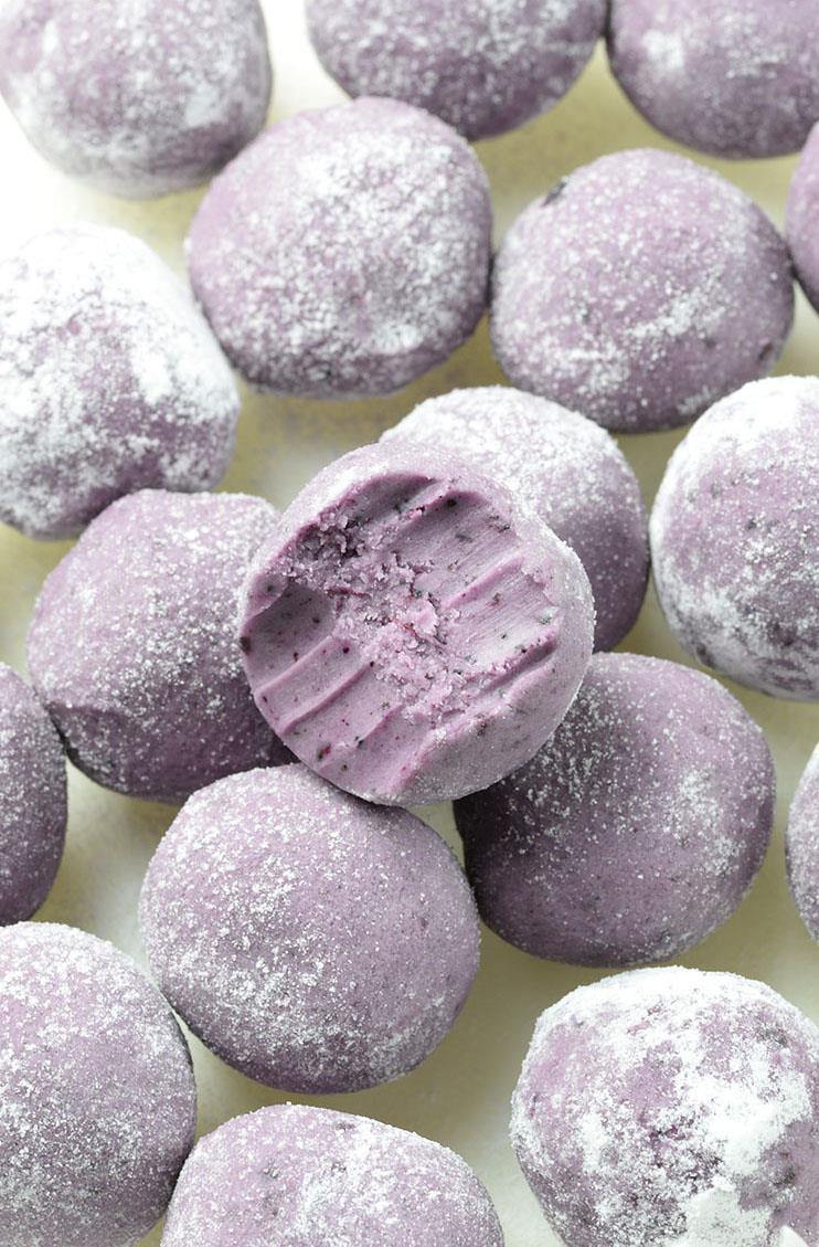 White Chocolate Blueberry Truffles