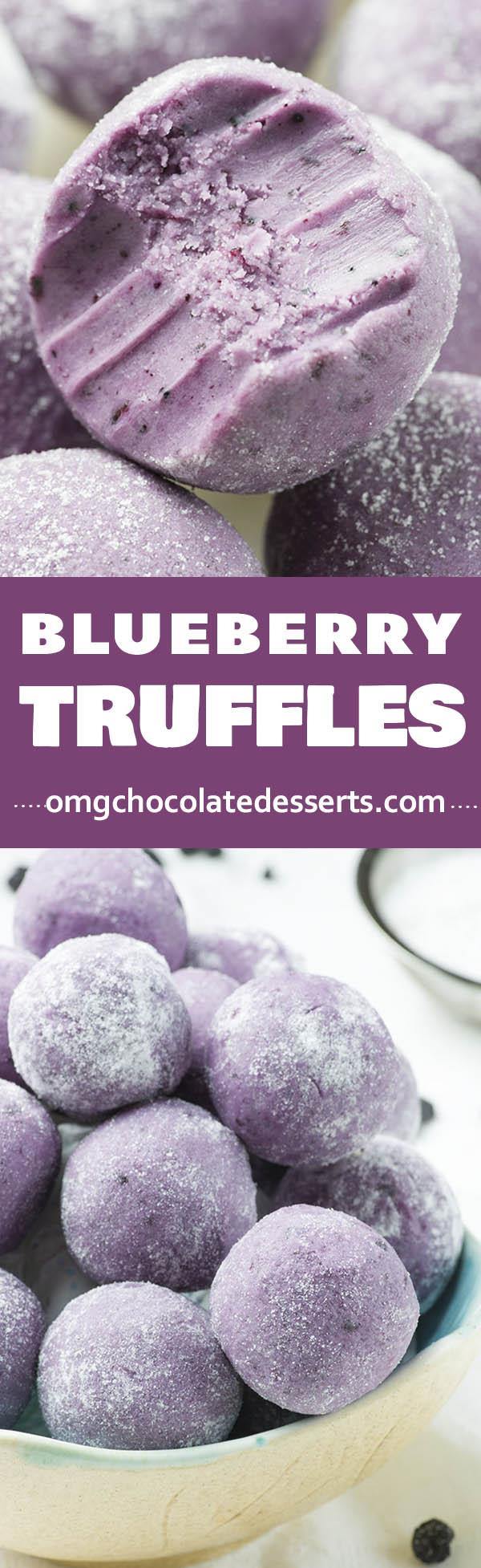 White Chocolate Blueberry Truffles A No Bake Blueberry Truffle Recipe