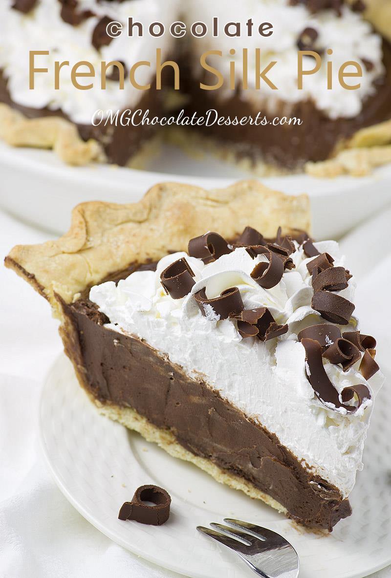 French Silk Pie is chocolate lovers dream. Flaky and buttery homemade pie crust with rich and silky chocolate filling.