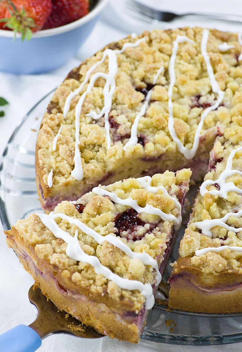 Strawberry Cheesecake Coffee Cake A Multi Layer Coffee Cake Recipe