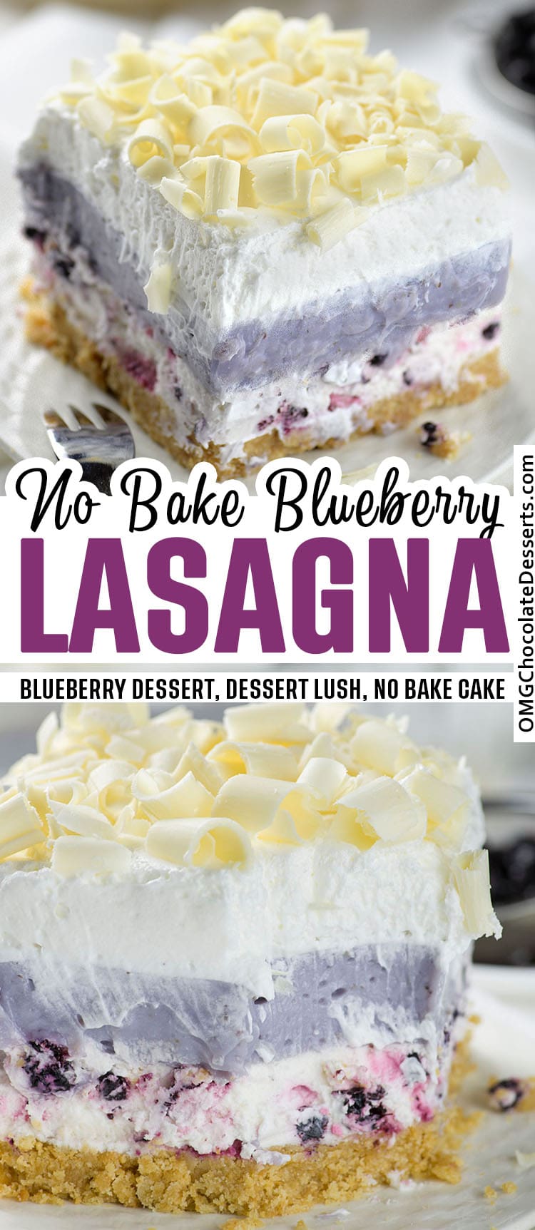 No Bake Blueberry Lasagna