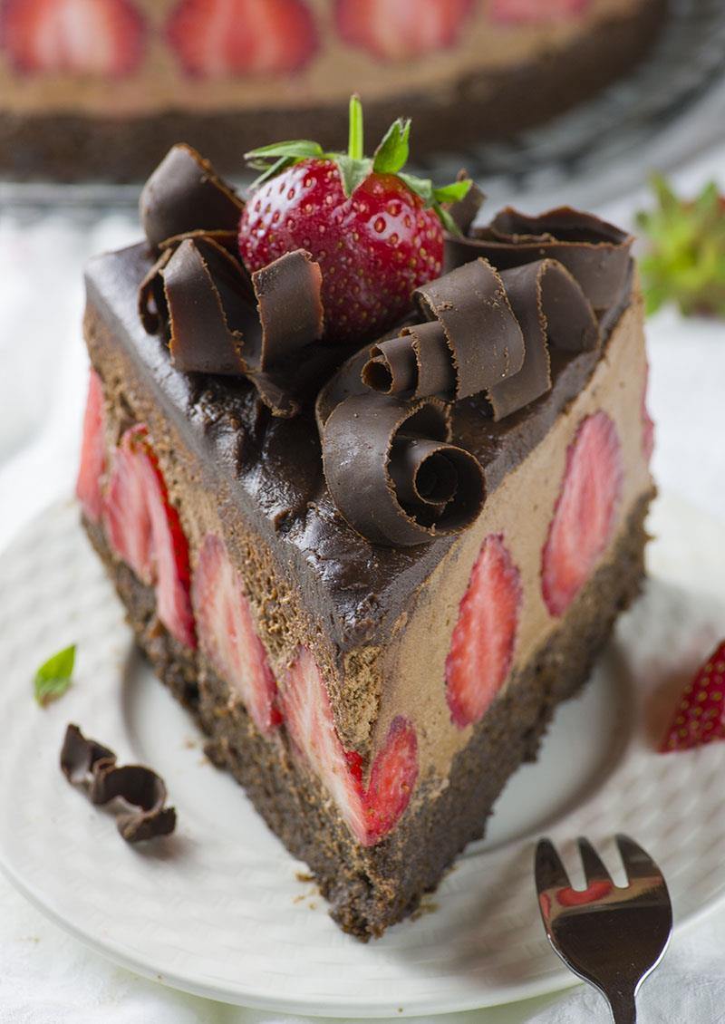 Strawberry Chocolate Cake - OMG Chocolate Desserts