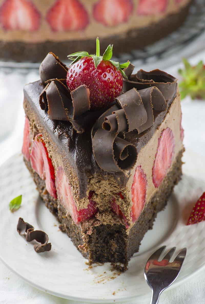 Strawberry Chocolate Cake - OMG Chocolate Desserts