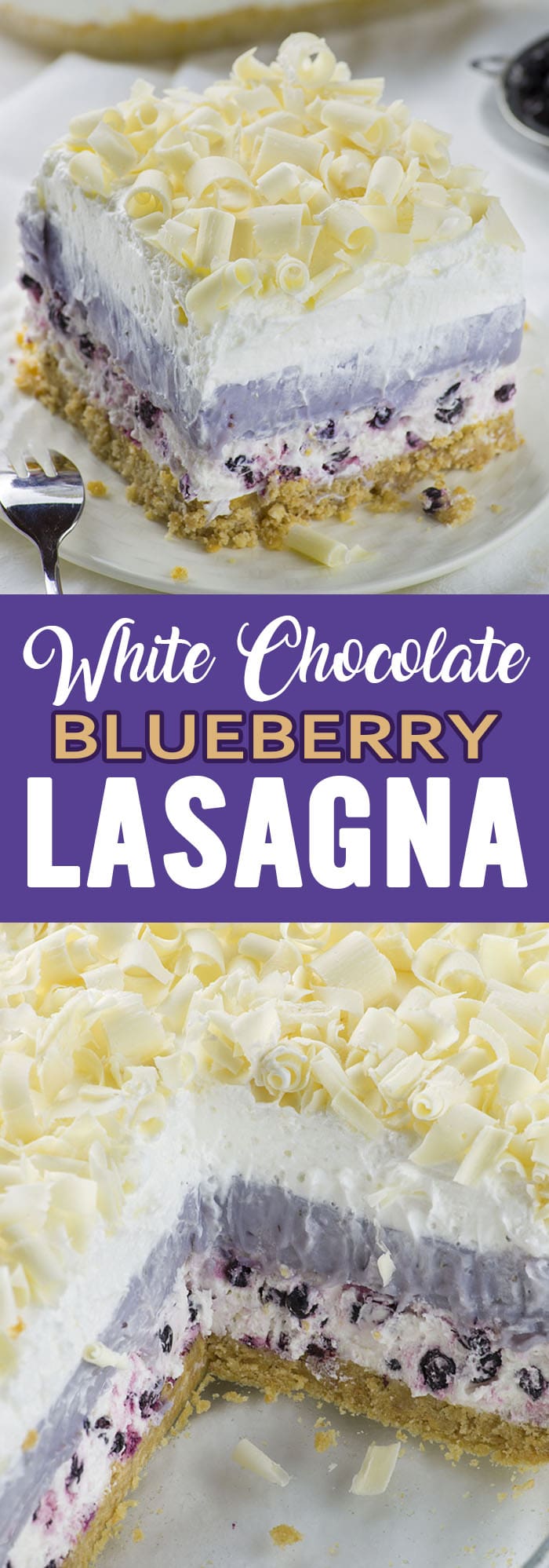 White Chocolate Blueberry Lasagna