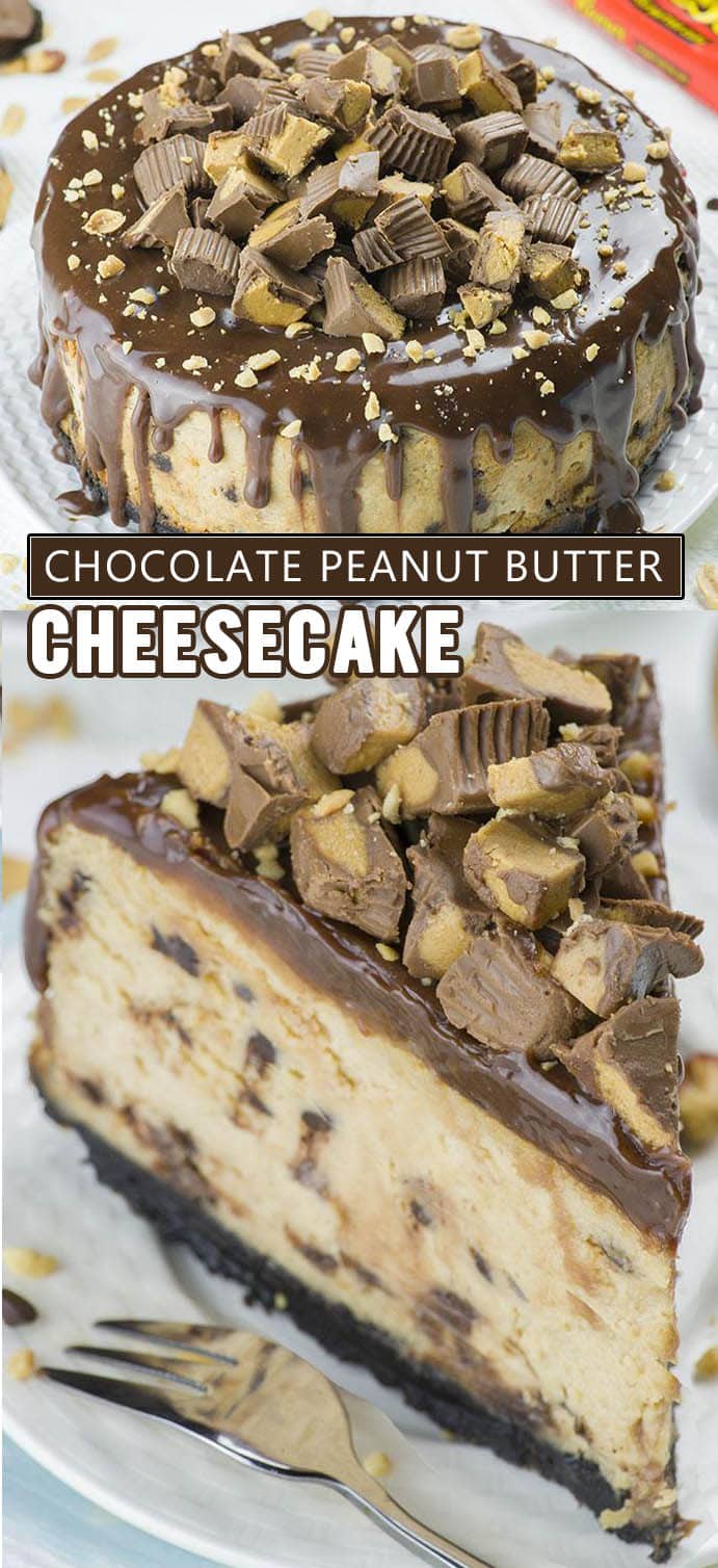 Reeses Peanut Butter Cheesecake - OMG Chocolate Desserts