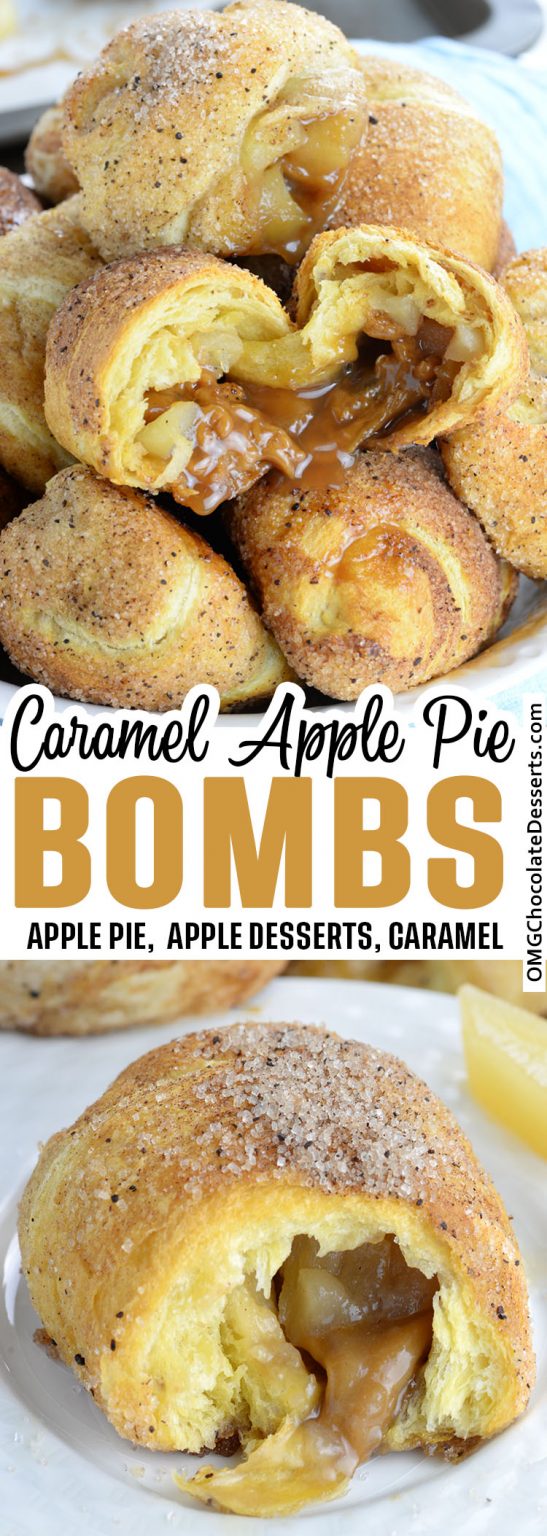 Caramel Apple Pie Bombs | Homemade Caramel Apple Pie Pastry Recipe