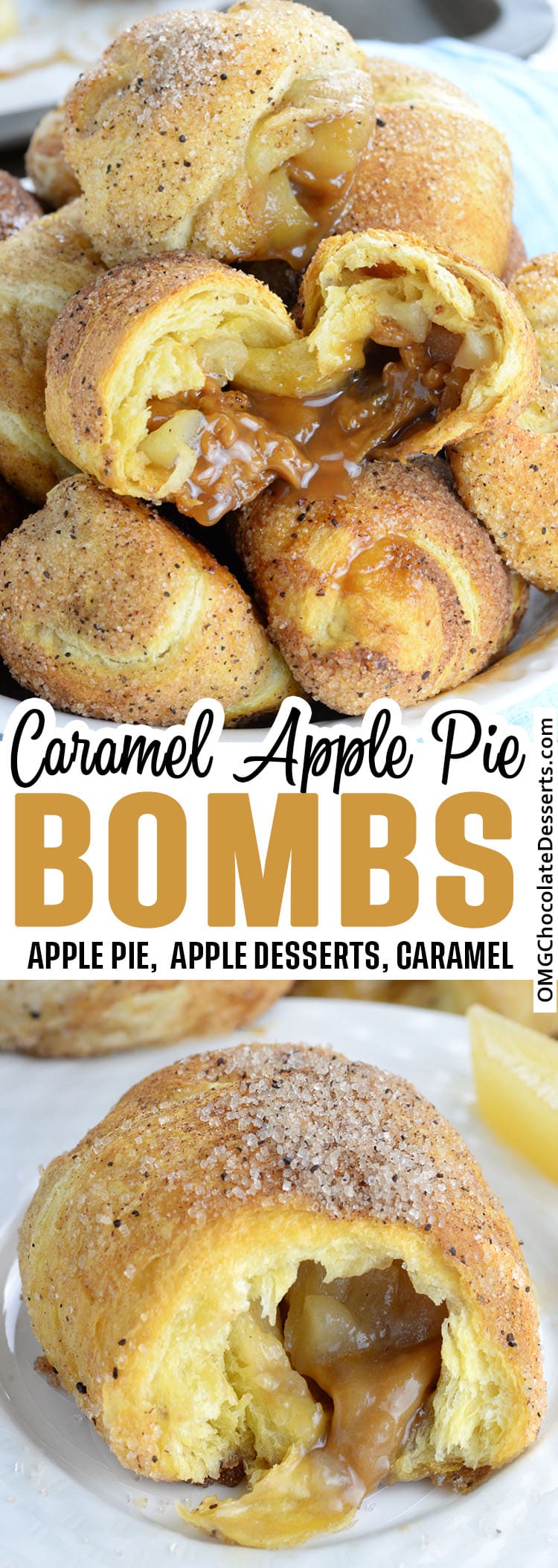 Caramel Apple Pie Bombs 